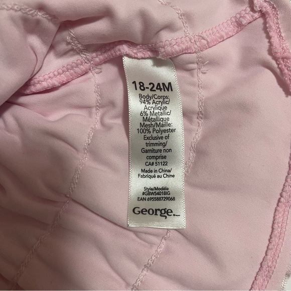 6/ $20 ⭐️ GEORGE Pink Sweater Knit Tiered Dress US 18-24M - Picture 4 of 5